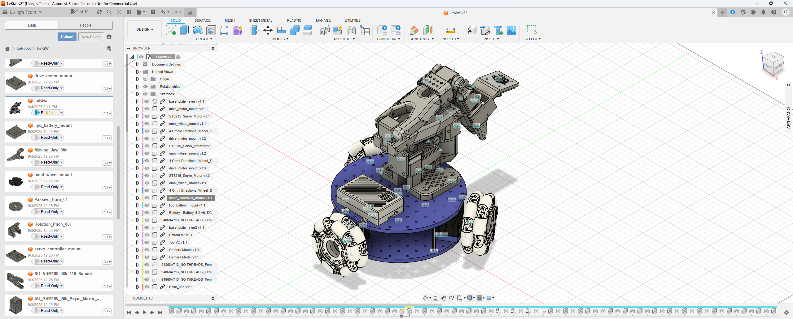 LeKiWi CAD Overview